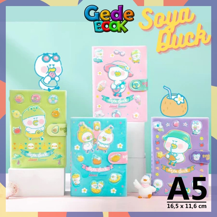 

Soya Duck Notebook Kancing Buku Diary Jurnal Buku Catatan Ukuran 12 x 17 cm - 6353