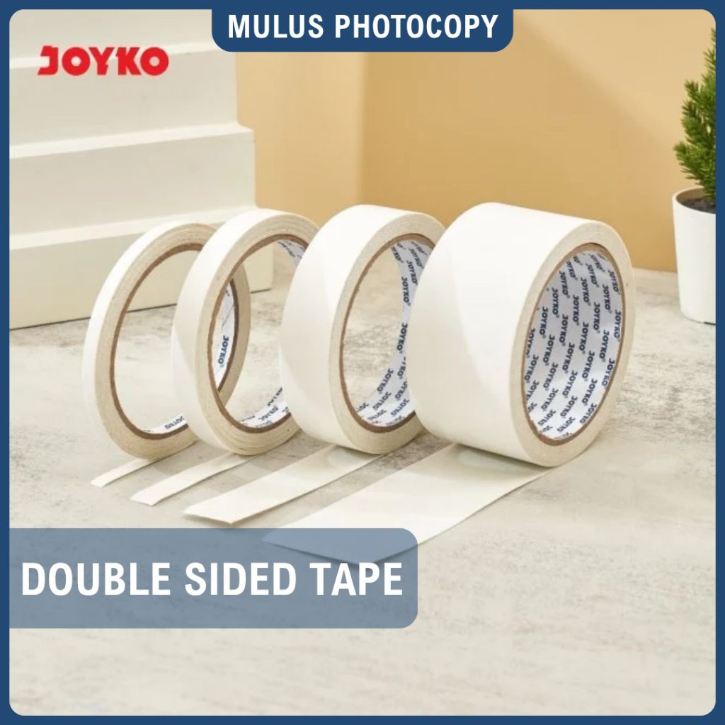 

Double Sided Tape 6 / 12 / 24 / 48 mm x 13 meter Double Tape Kertas Joyko