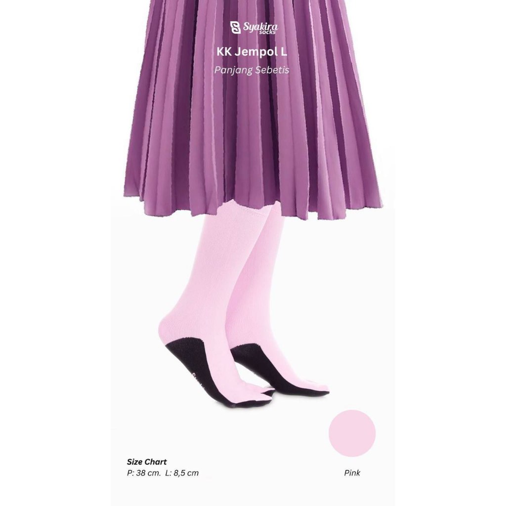 Kaos Kaki Dewasa Jempol Muslimah Pink - Syakira Socks