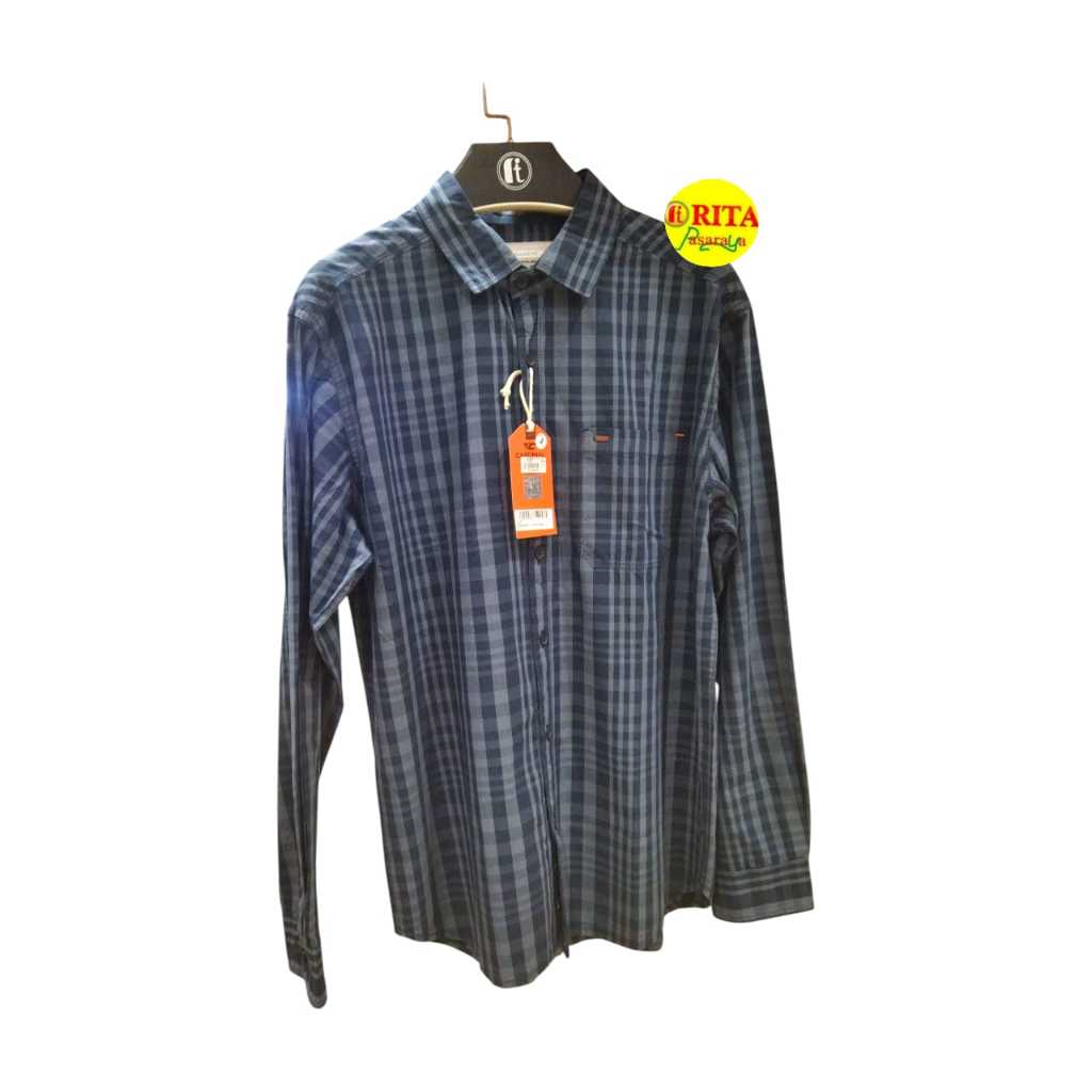 Cardinal Kemeja Casual Panjang Biru Abu