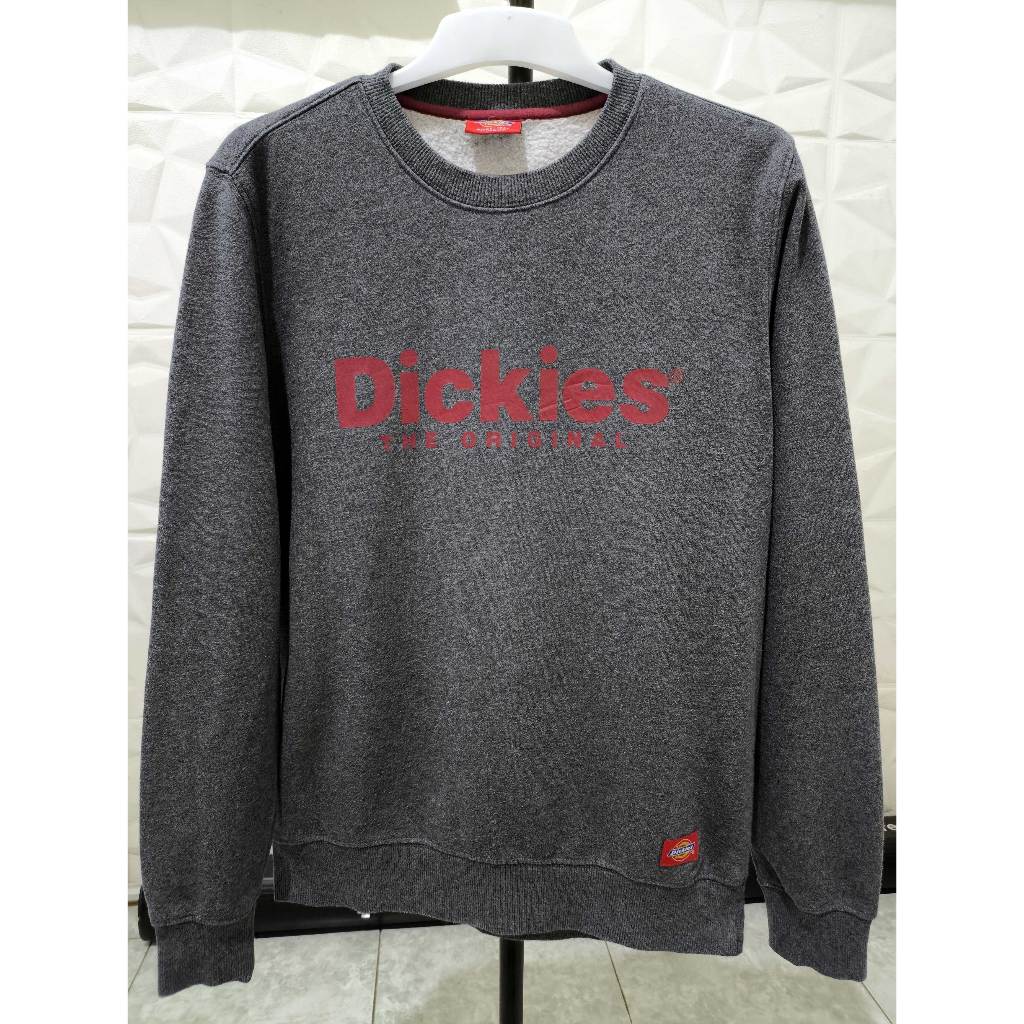 Sweater CN Crewneck Dikis Abu Logo DC Sablon Velvet Merah