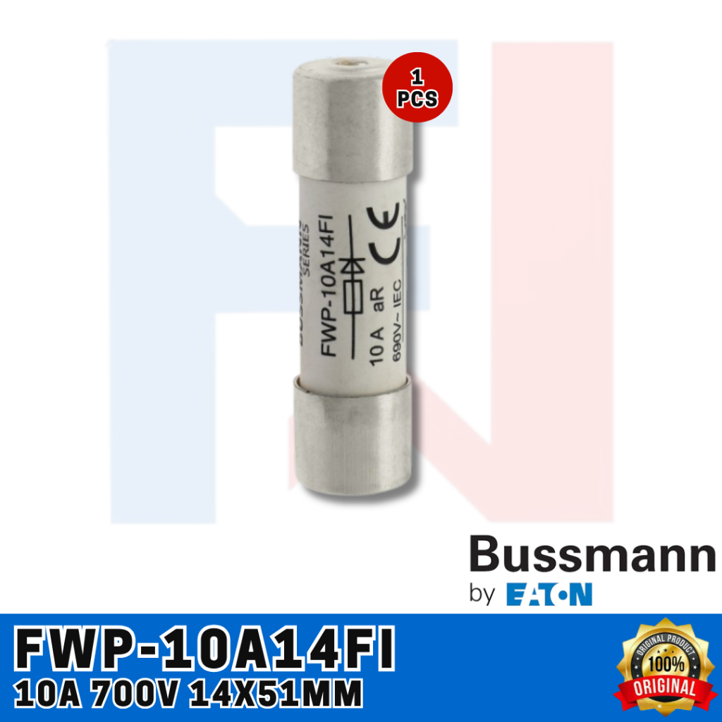 FUSE SEKRING Ceramic / FUSE Cylindrical FWP-10A14FI / FWP 10A 700V 14x51mm EATON BUSSMANN