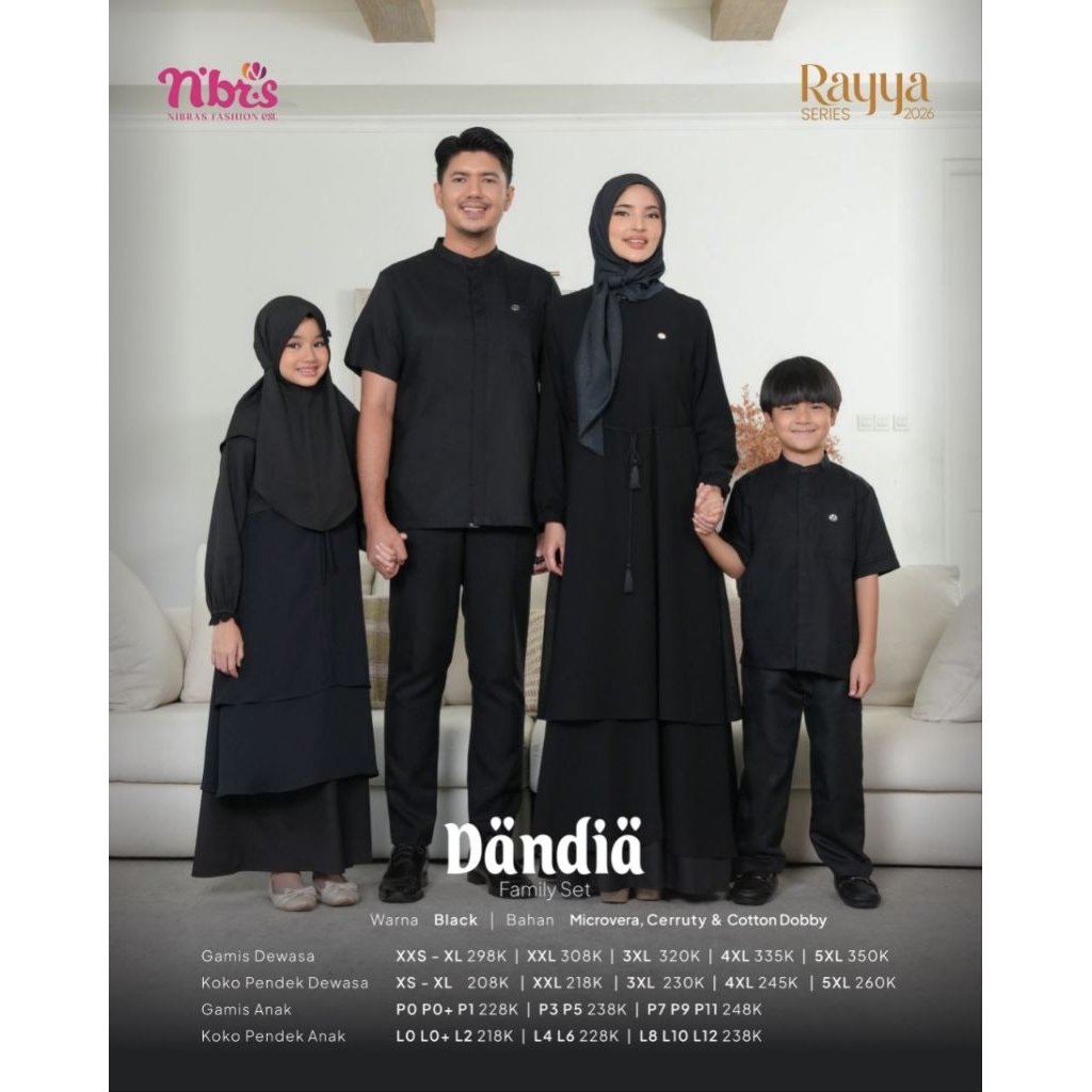 RAYYA SERIES NIBRAS 2026||SARIMBIT NIBRAS TERBARU||RAYYA SERIES DANDIA BLACK||GAMIS WANITA