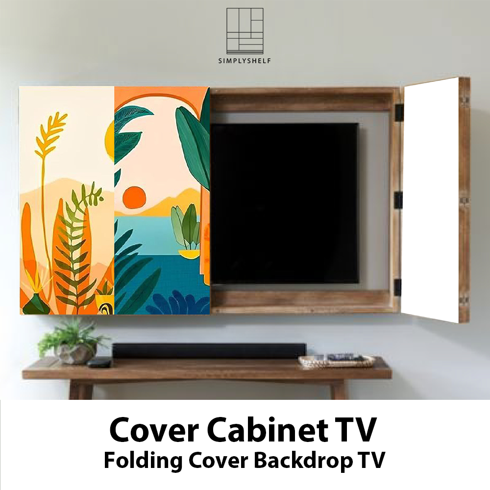 Backdrop TV - Folding Cover TV Cabinet