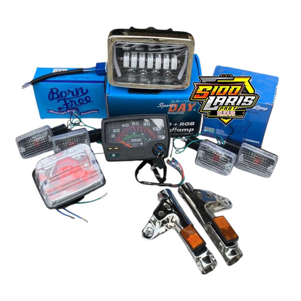 lampu depan GL PRO MAX DYMKR KOTAK set BATOK set rink CROM LAMPU DEPAN GL PRO max RX KINK HONDA WIN 