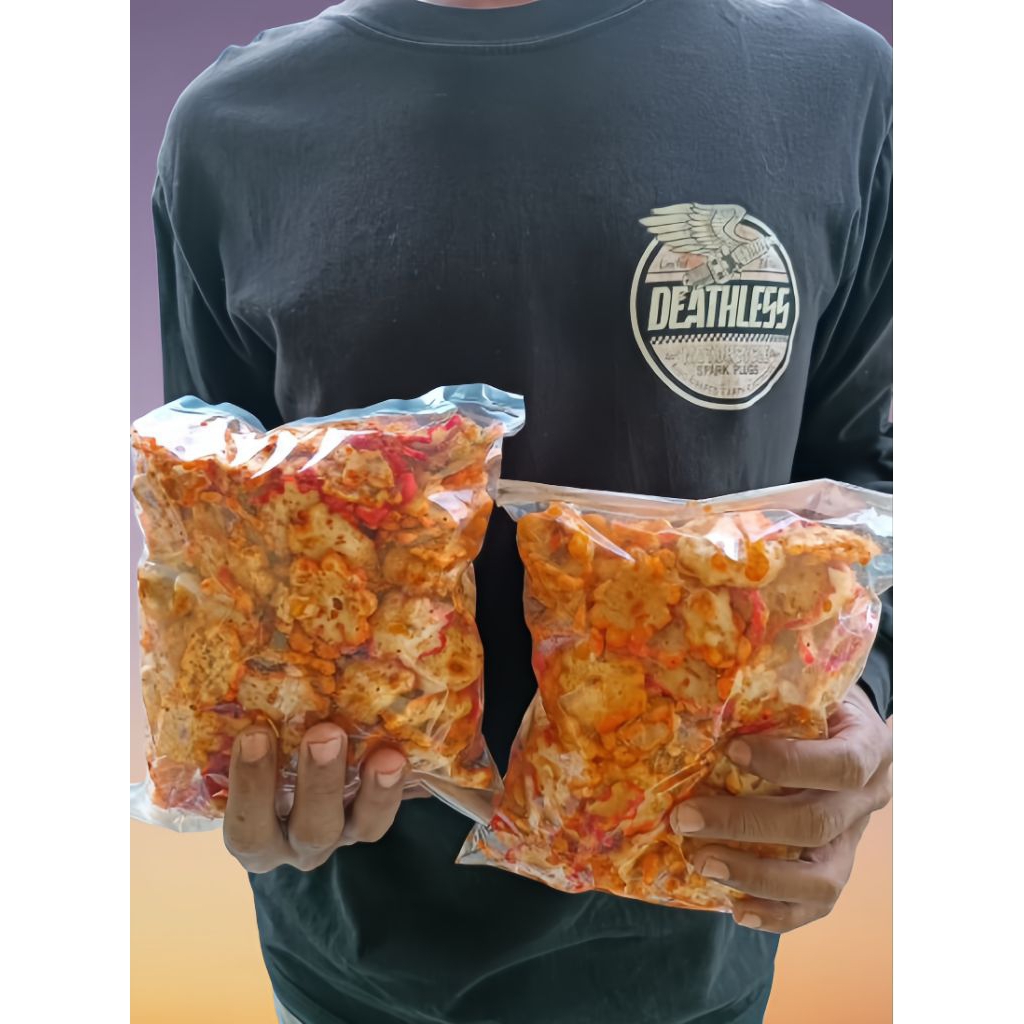 

Seblak pedas kerupuk bintang daun jeruk dan original