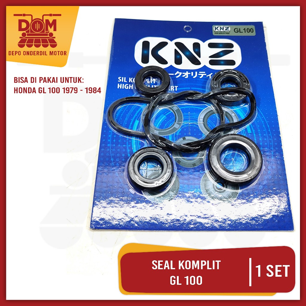 Seal Komplit GL 100 (KNZ) Oil Seal Sil Kit Karet Mesin Paket Lengkap HONDA GL 100 1979
