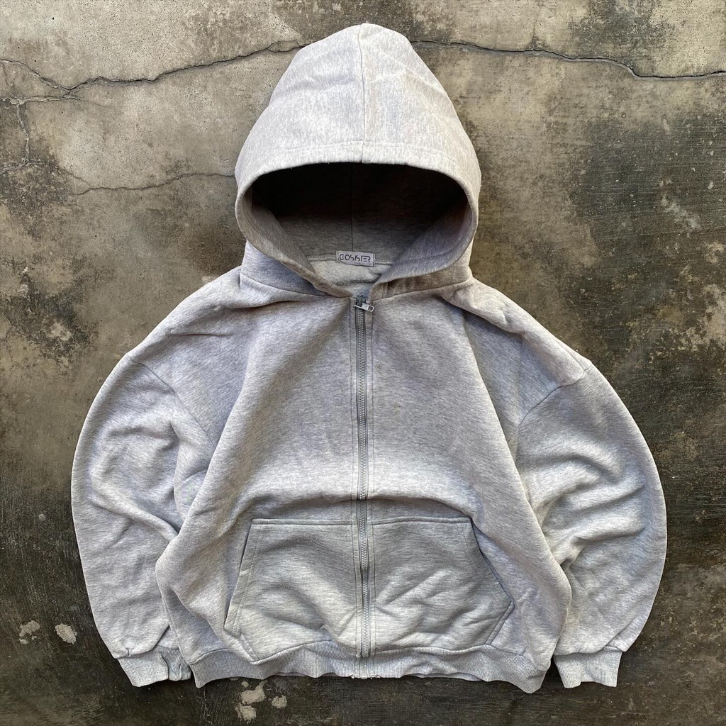 heavyweight blank hoodie grey