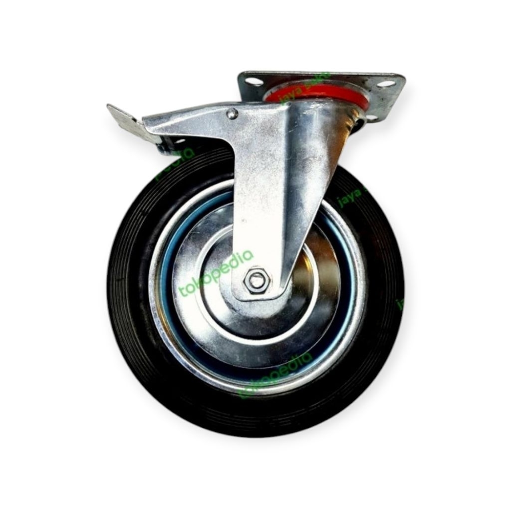 Roda Troli Karet RRT 10 Inch Rem