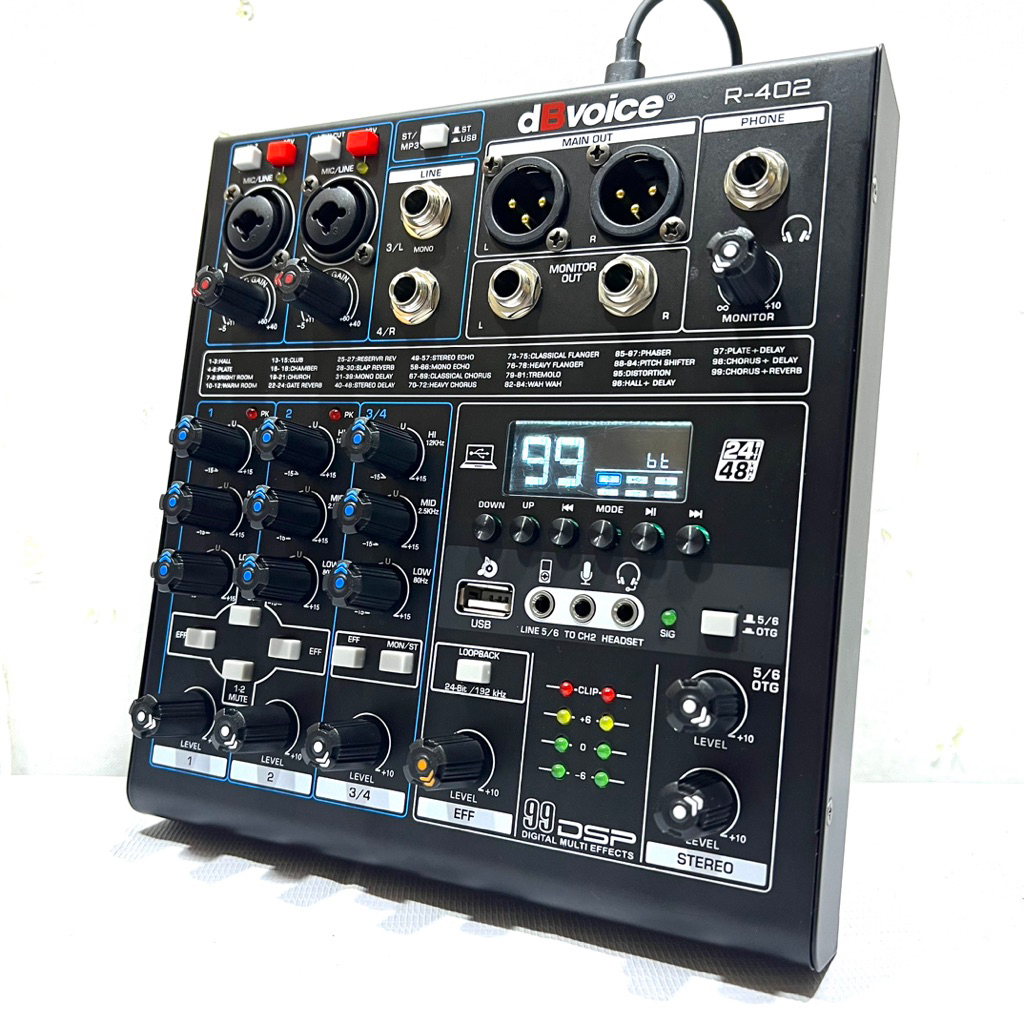 Mixer Dbvoice R 402 Original Product 4 Channel With OTG Live Streaming DBVOICE R402