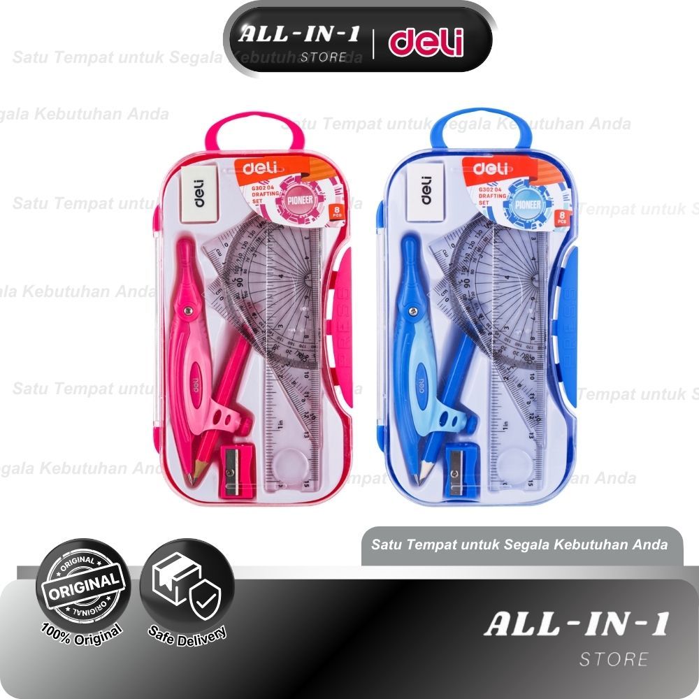 

Deli Jangka-Drafting Set 8pcs Penggaris 15cm EG30204