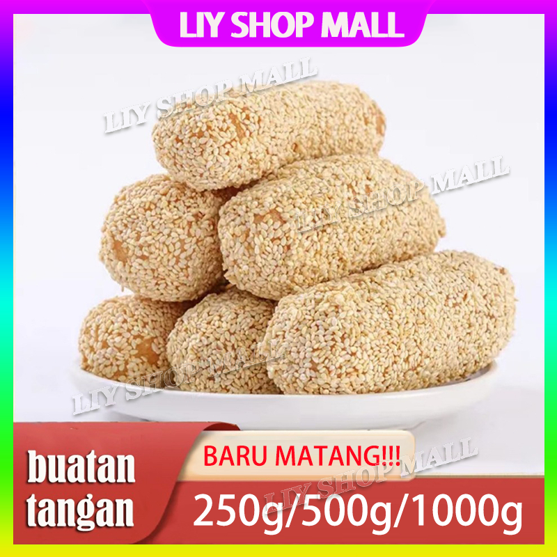 

Kue wijen buatan tangan yang sangat lezat, renyah dan lezat, cocok untuk segala usia 500g