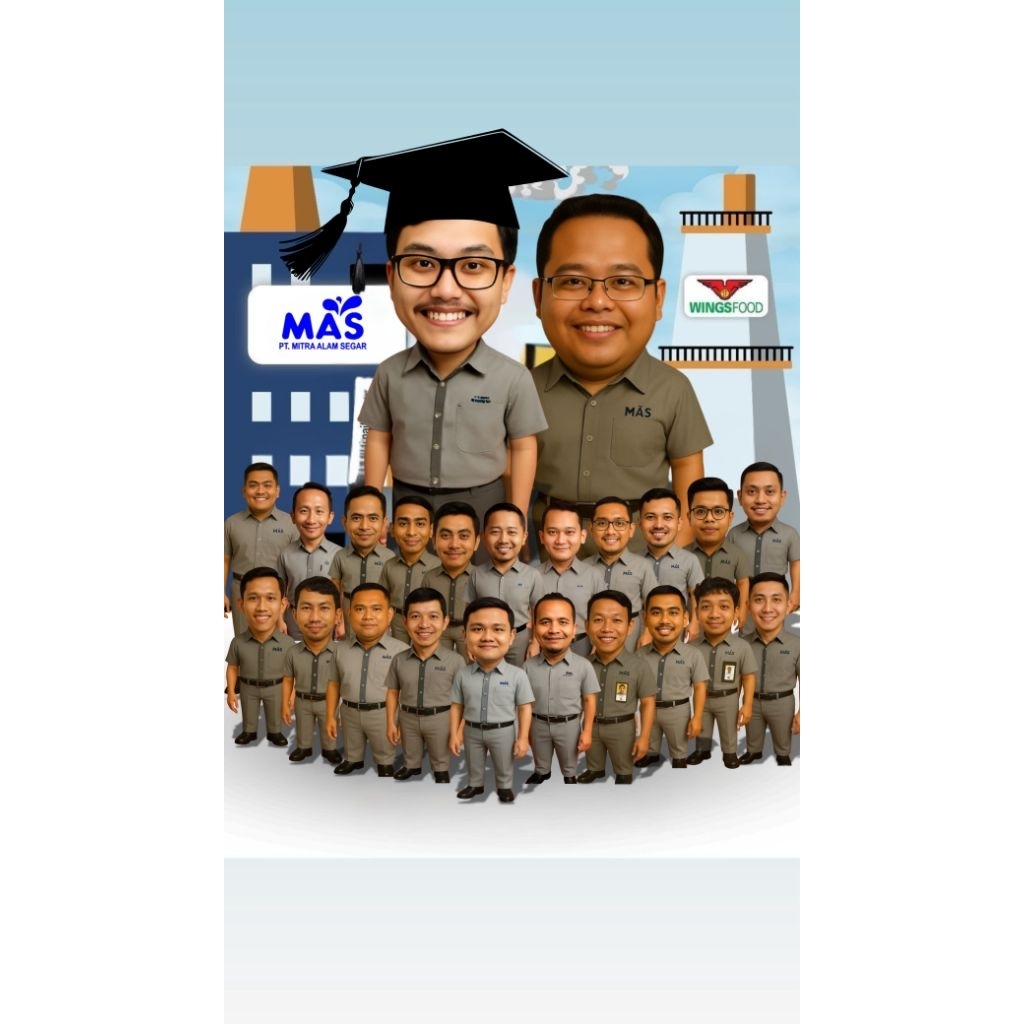 jasa edit karikatur 3D | Perusahan | Pasangan | keluarga