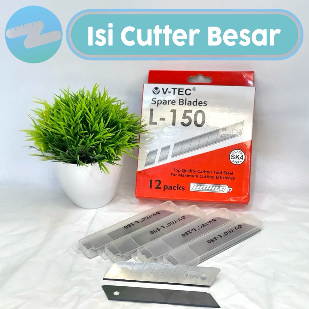 

Isi Cutter Besar ( TEBAL / BUKAN YANG TIPIS ) V-TEC L-150 Tajam