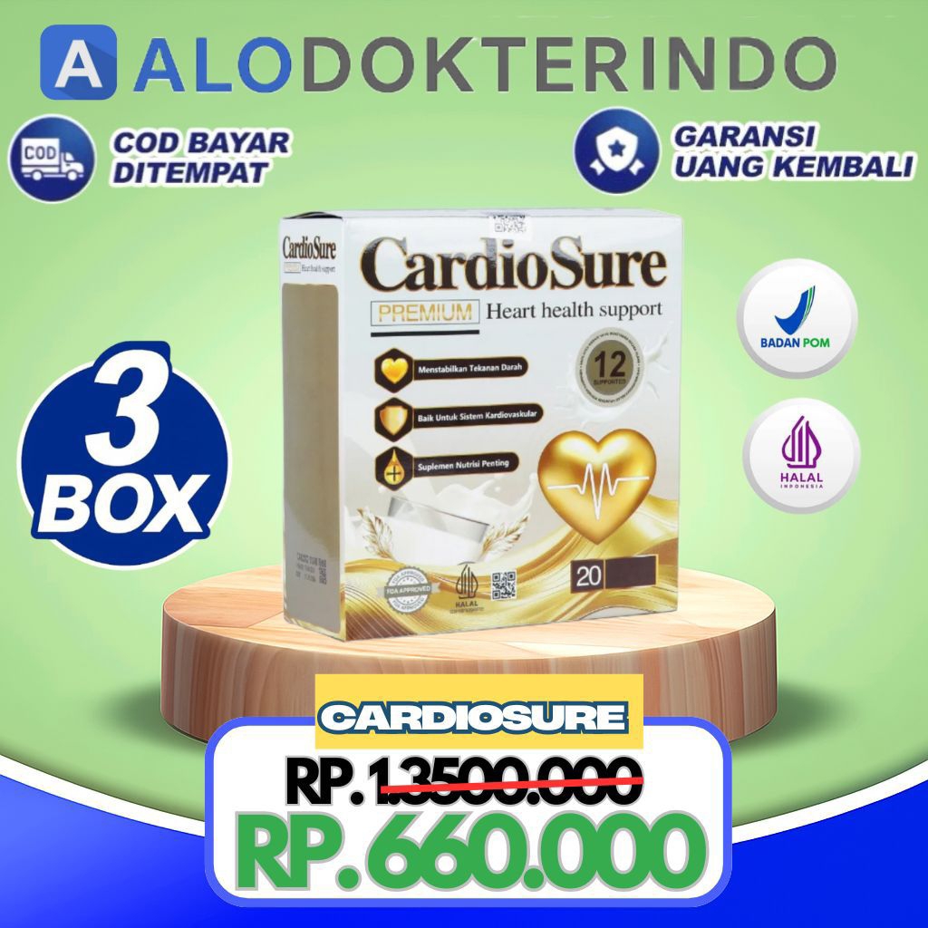 

Cardiosure Susu Premium Dukungan Kesehatan Jantung - Paket 3 Box