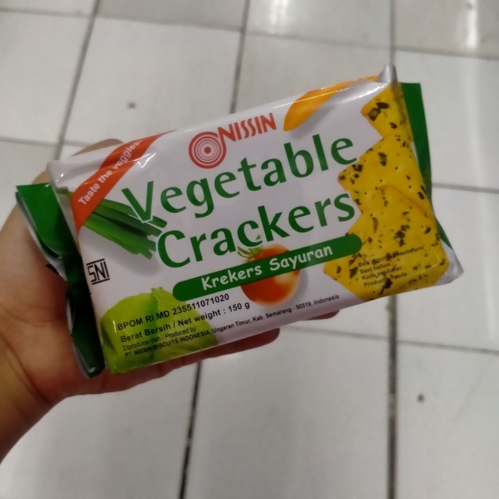 

Nissin Creackers Biskuit Krekers Biskuit rasa sayuran 150Gr
