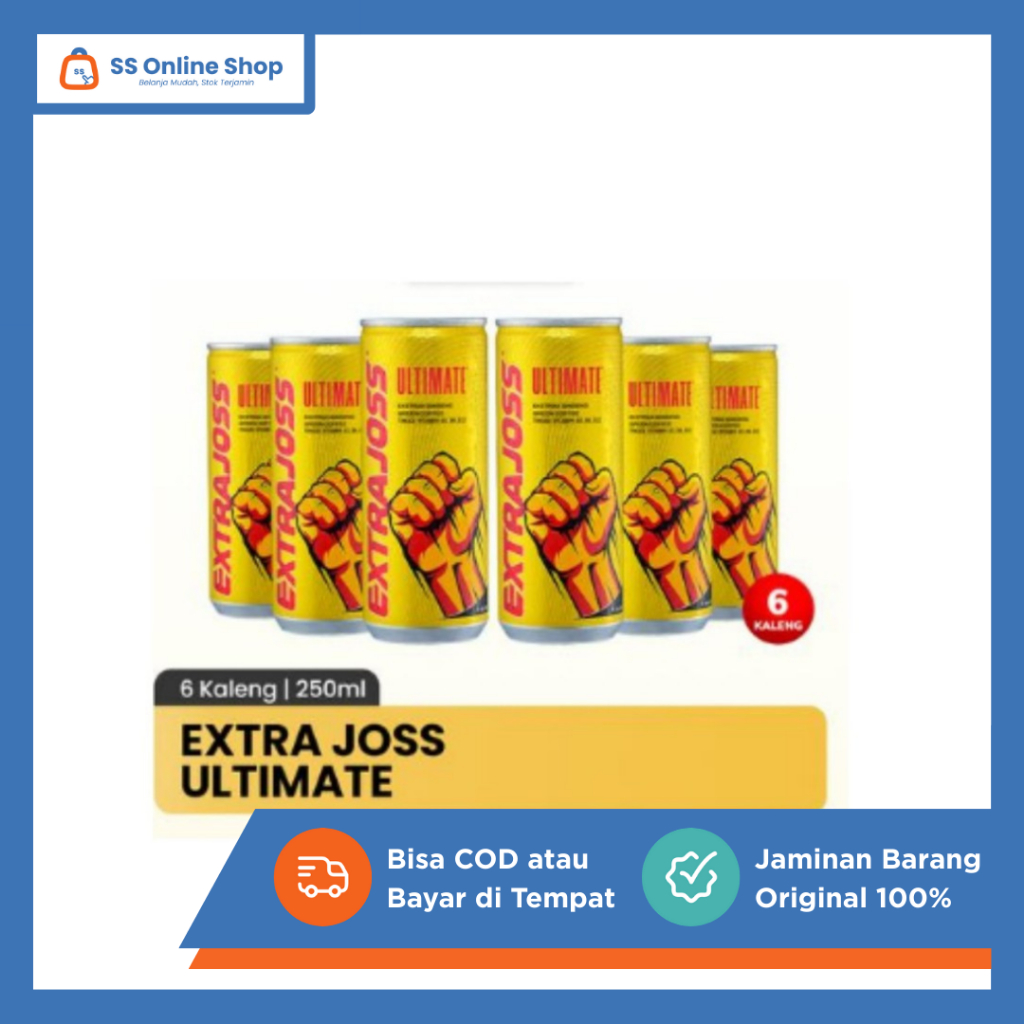 

Extra Joss Ultimate 220ml – Beli 6 Gratis 1 Kaleng | Minuman Energi Kaleng Paket Promo Hemat Menambah Stamina Tenaga Segar Bugar Praktis Cocok Untuk Aktivitas Harian & Olahraga