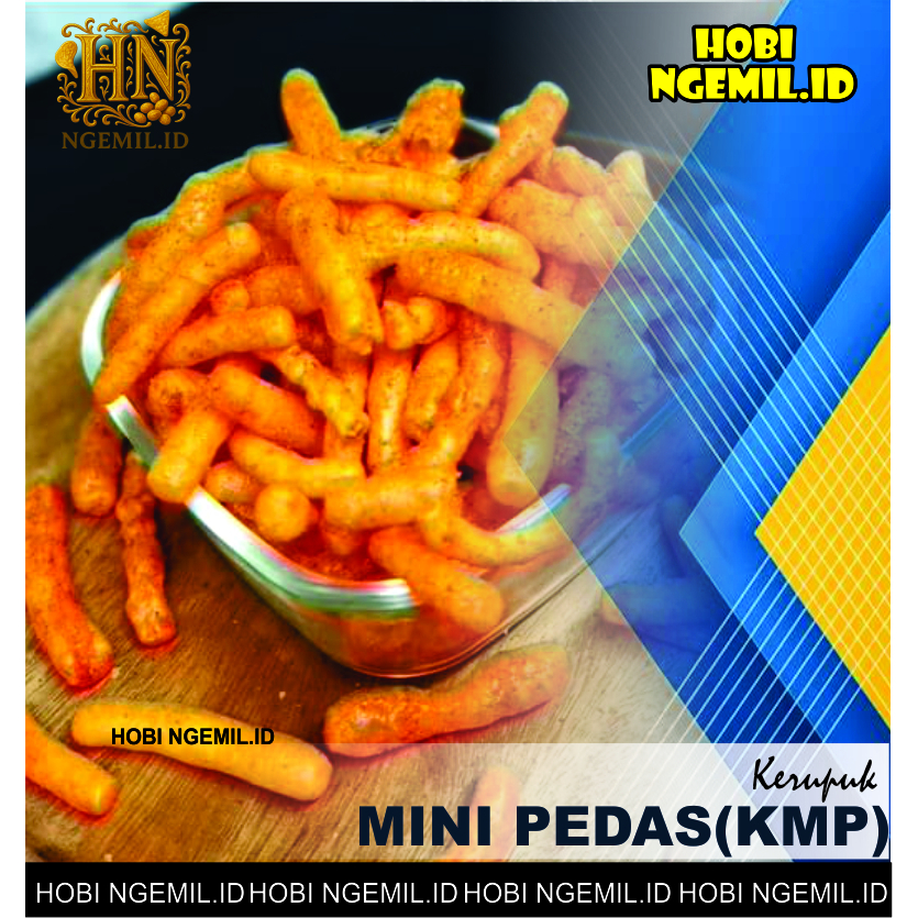 

Kerupuk mini pedas (KMP) kerupuk pedas kemasan 100 - 250 gr HOBI NGEMIL.ID oleh oleh bandung