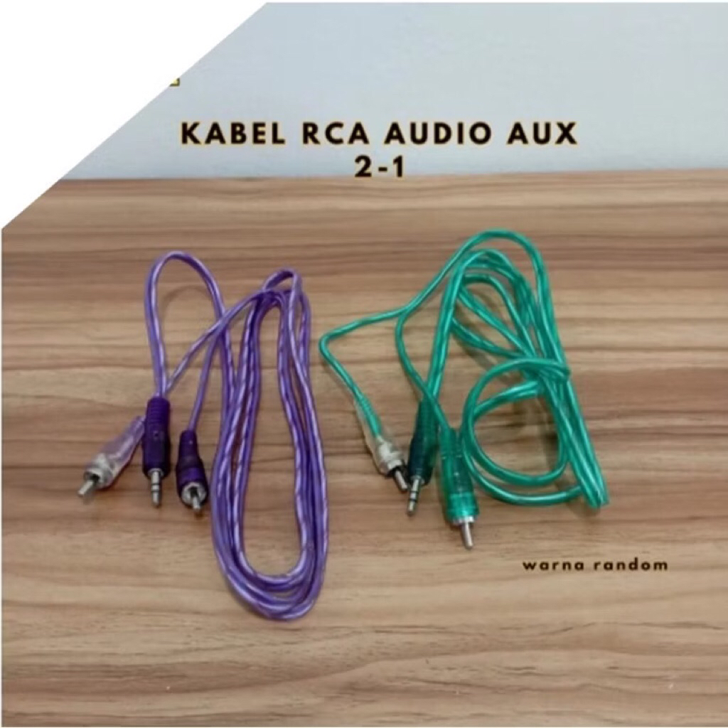 KABEL RCA 1 METER KABEL AUDIO 2-1 JACK AUDIO 2 IN 1 PANJANG 1 M