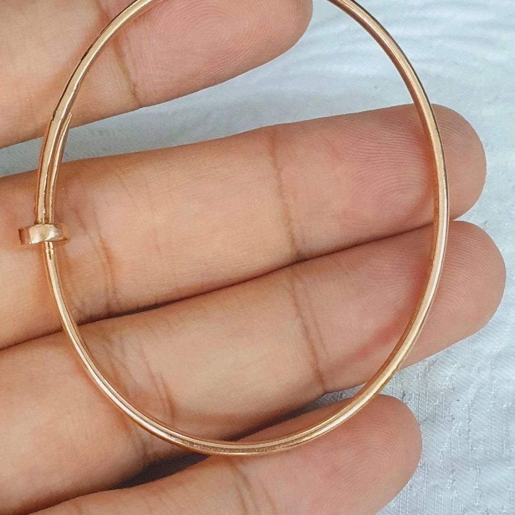 gelang boxer rose tanpa mata paku emas 75% 750 75 % 17k