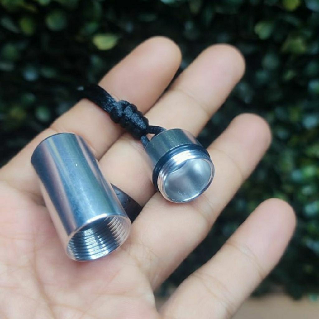 kalung tabung anti karat kalung liontin tabung buka tutup