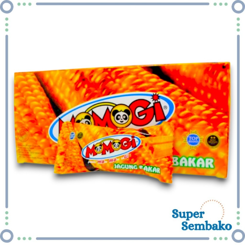 

SNACK CEMILAN ASIN MOMOGI RASA JAGUNG BAKAR COKELAT 12g ISI 10 BUNGKUS