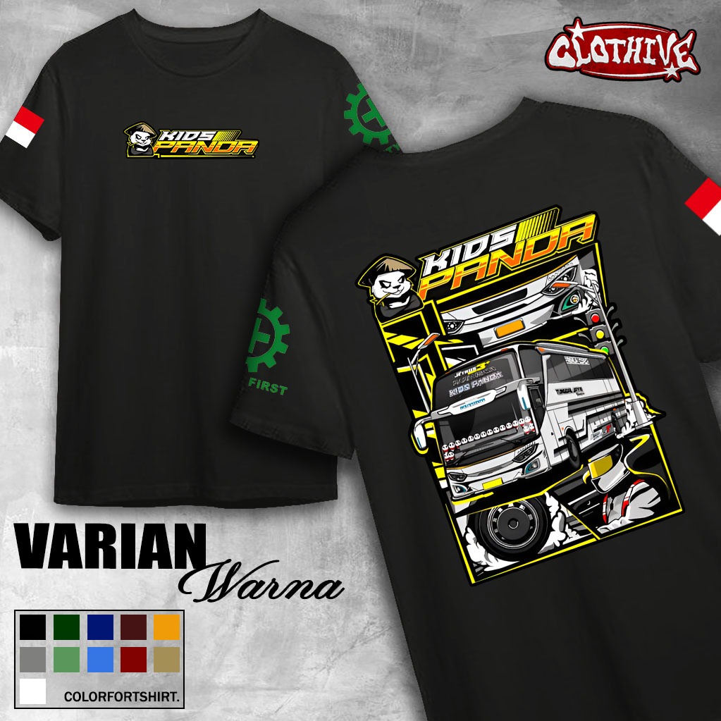 KAOS CLOTHIVE- KAOS BALAP RACING BUS KIDS PANDA- KAOS RACING BUS KIDS PANDA BALAP PRIA DAN WANITA