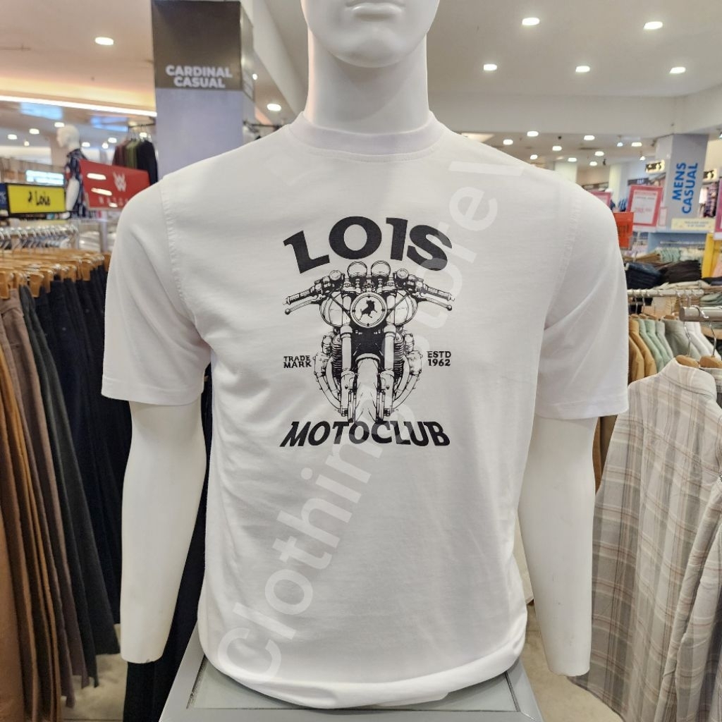 LOIS ORIGINAL kaos pria lengan pendek putih KSLO2426 live L