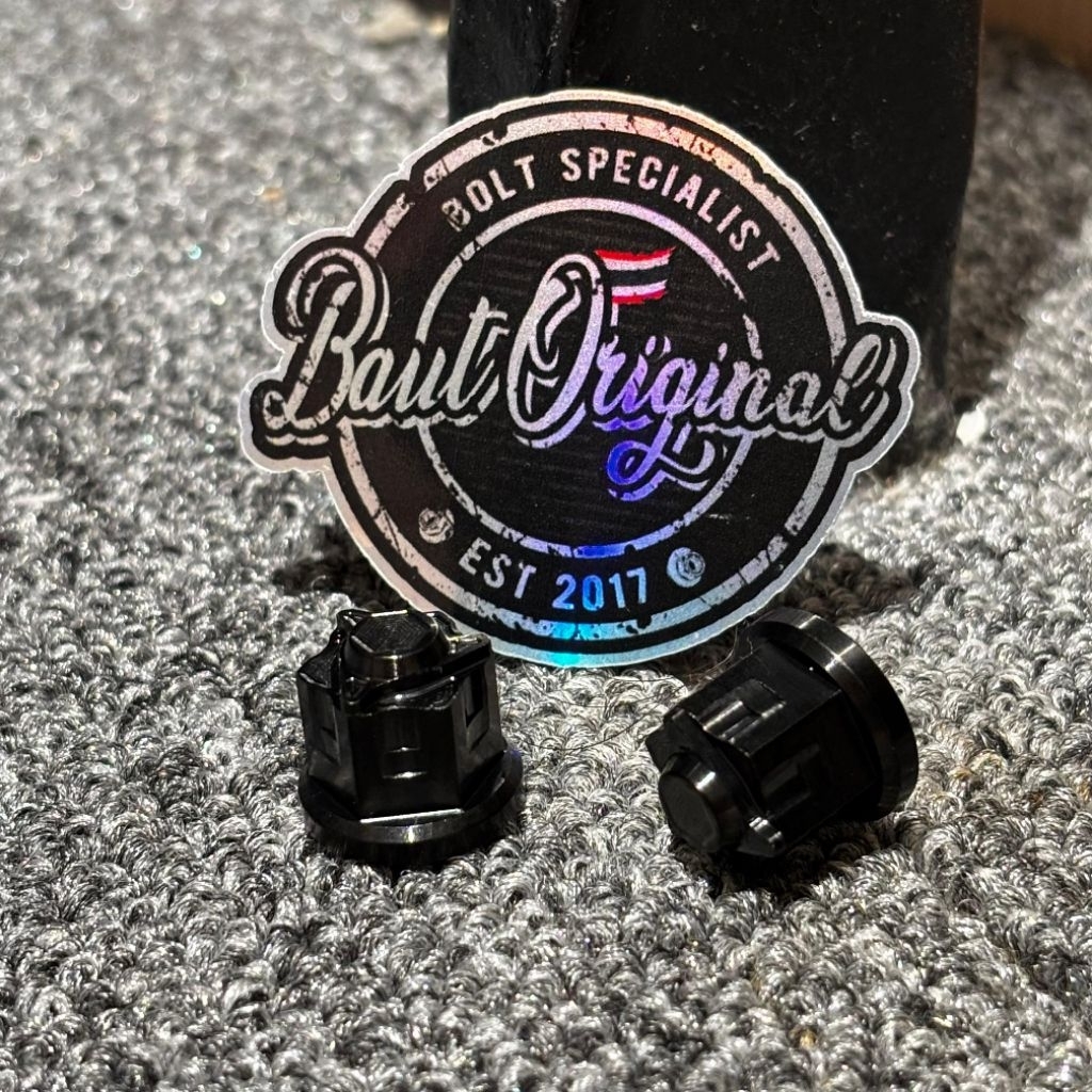 [1 BUAH] mur baut 10 topi close nut probolt titanium black hitam m6 drat 10