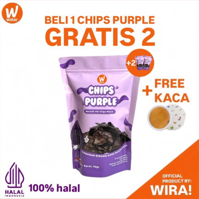 

BELI 1 GRATIS 2 - Chips Purple 70gr (Keripik Ubi Ungu Manis) Free Kaca Lucu Random 3 Pics