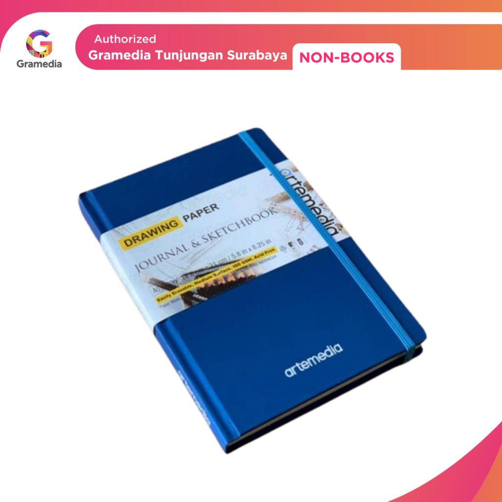 

Gramedia Tunjungan : Artemedia Journal & Sketchbook A5 / Buku Sketsa 60 Lembar 150 gsm - DARK BLUE