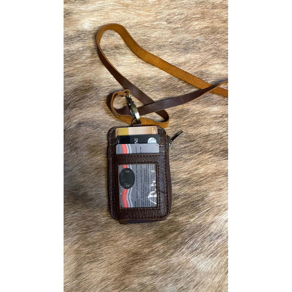 

Lanyard Kulit sapi asli\ Unisex name Tag