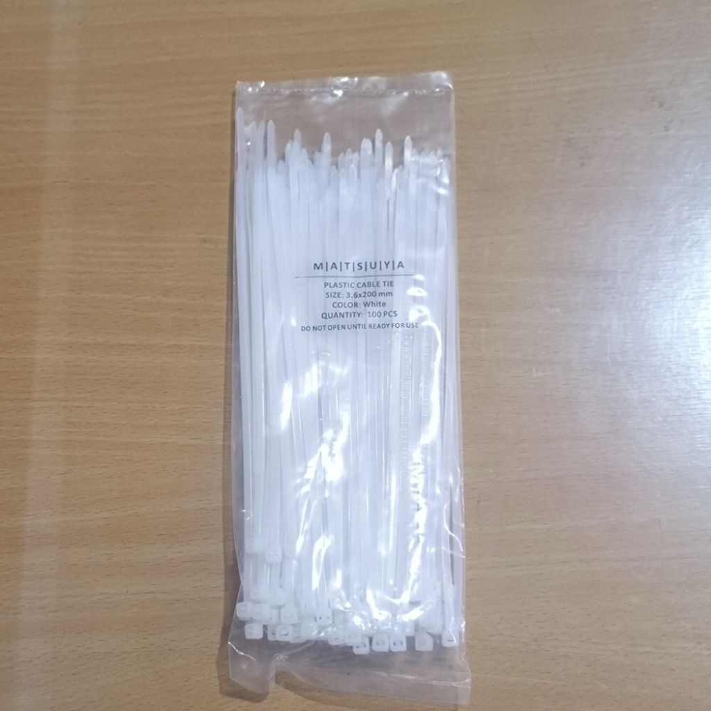 

Kabel Ties / Kabel Tie Putih , Hitam 3,6mm x 150mm