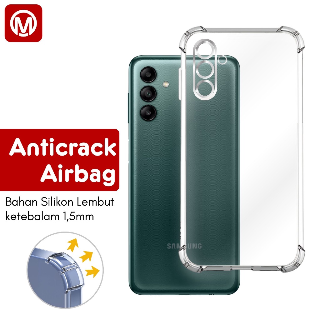 Anticrack Samsung A03 A03 Core A03s A02 A02s A12 Silikon Bening Lembut Lentur Jelly Case Transparan