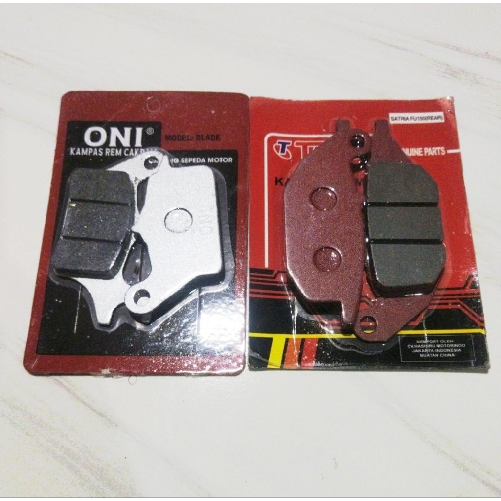 Paket Dispad Kampas Rem Cakram Depan Belakang  Supra x125 Fi Blade 125 Fi 1Set Sepasang