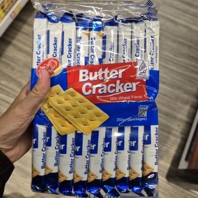 

Meidan biskuit Butter Cracker Milk Wheat flavor 350gr ( isi 18 pack )