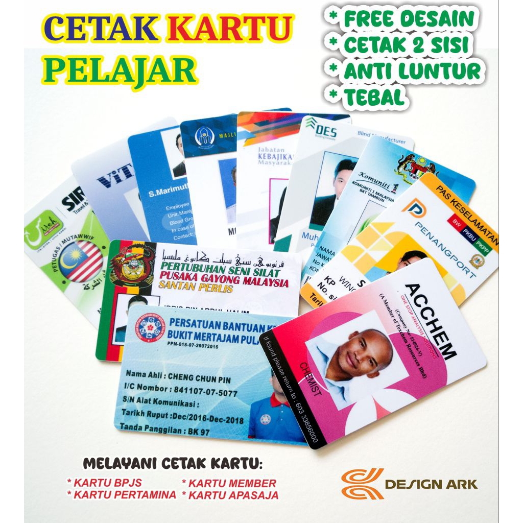 

CETAK ID CARD KARTU PELAJAR & CETAK SEMUA JENIS KARTU