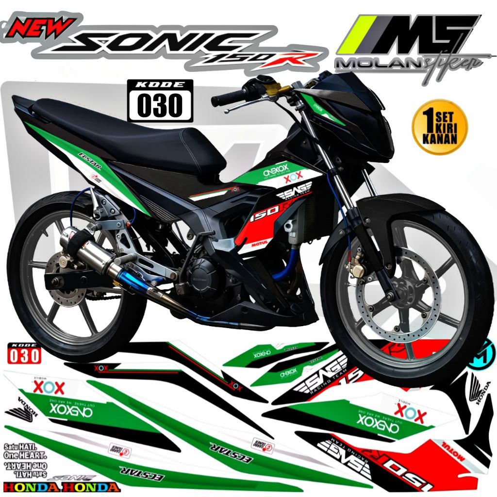 Decal Sticker Striping Variasi Honda Sonic 150 R Moto Gp Racing New Honda Sonic 150 R Lis Sonic 150 