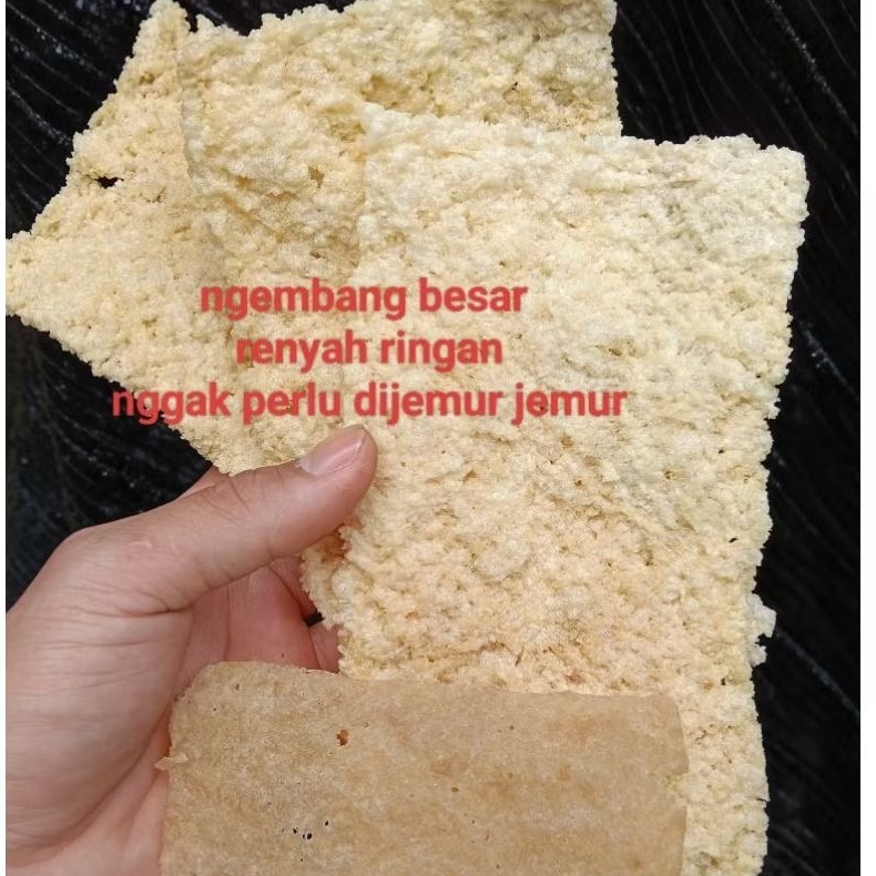 

PROMO 2KG kerupuk puli gendar mentah rasa bawang/lempeng puli