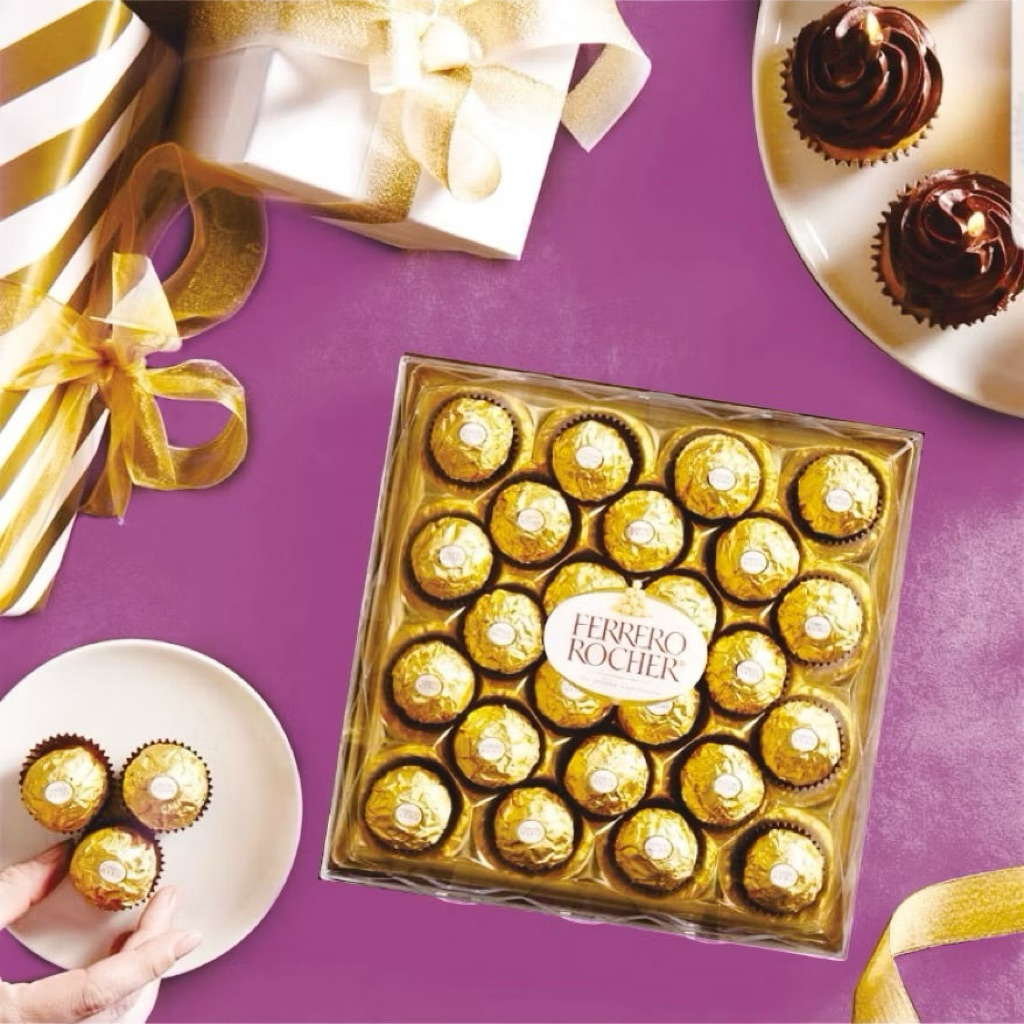 Ferrero Rocher Premium Chocolate Isi 24pcs - Ferrero rocher coklat premium