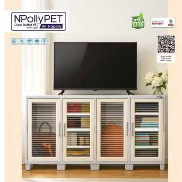bupet multifungsi Napolly npp-4204 rak lemari tv plastik tebal