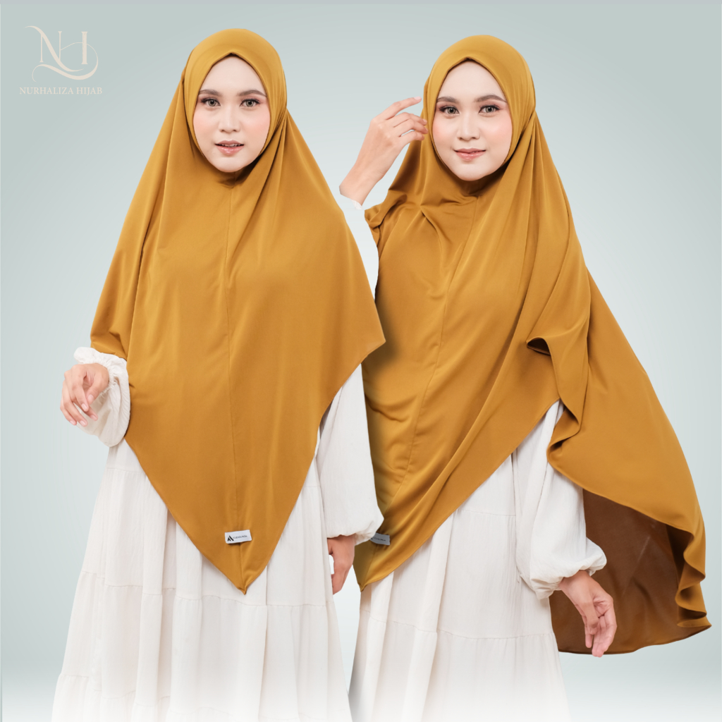 Hijab Khimar Syari Soft Pad Jersey Premium - Khimar Instan Terbaru Model Lancip Adem Nyaman