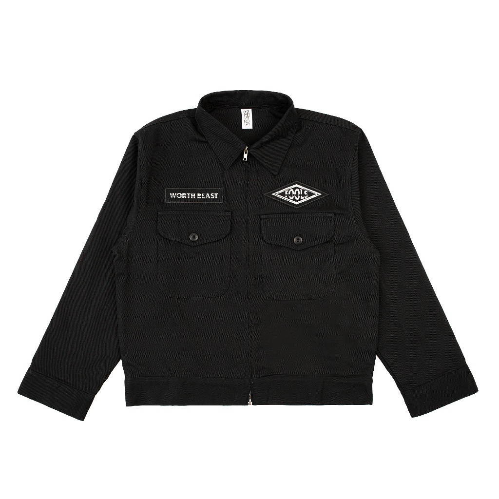 Fools Clothing Work Jaket Bordir Simple Jaket Casual Twill