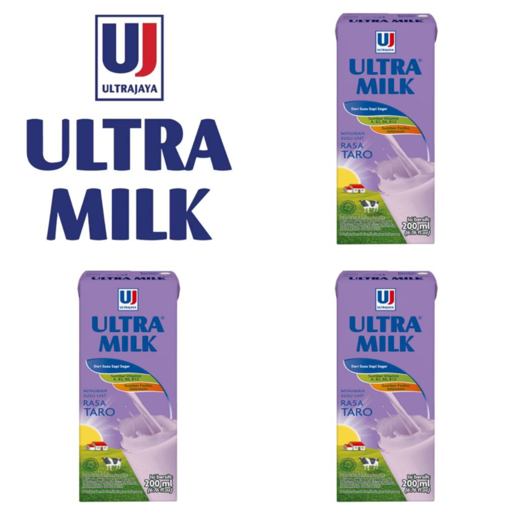

Ultra Susu Minuman Susu UHT Rasa Taro Kotak 200 Ml