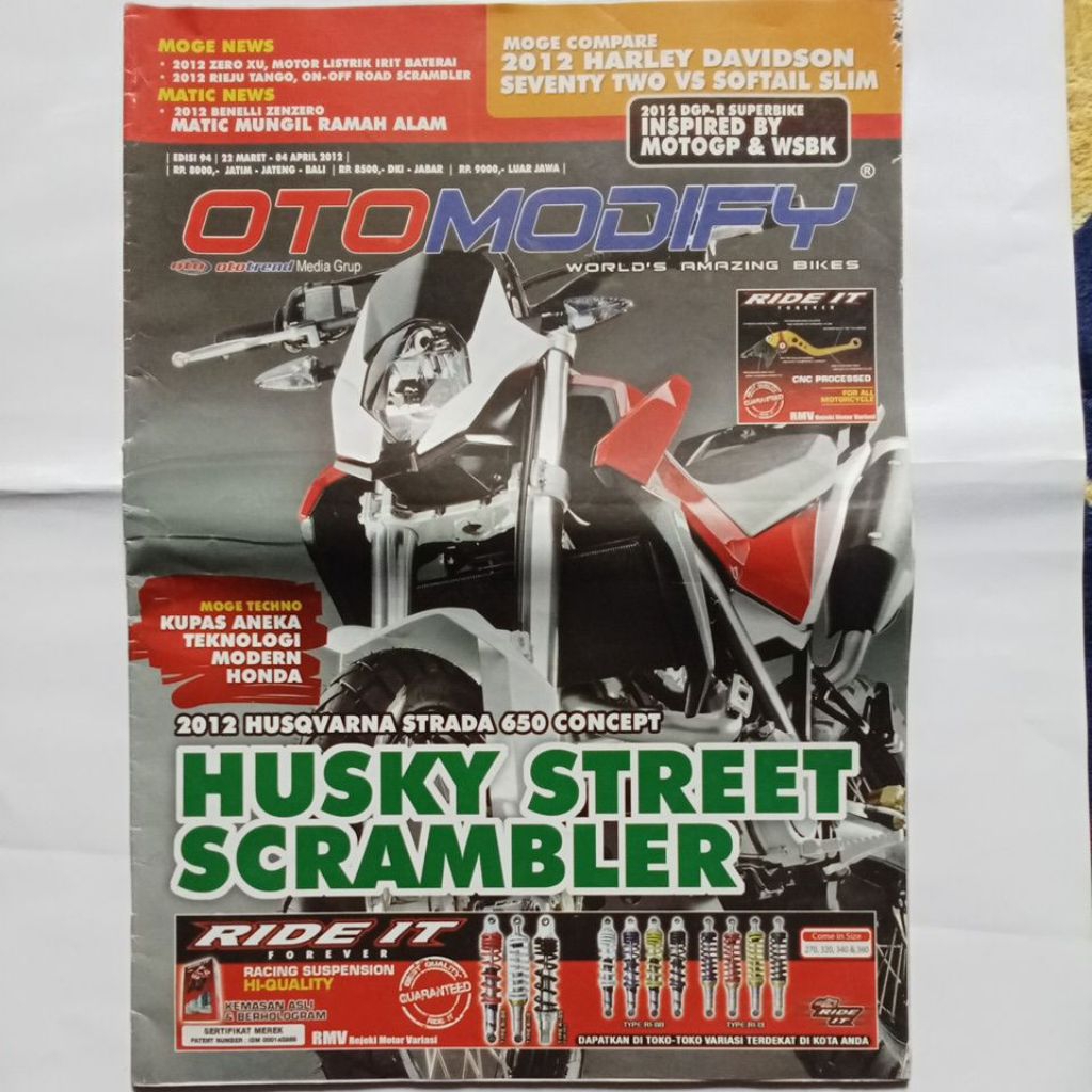 tabloid otomodify 2012 - poster 2012 husqvarna Strada 650 concept