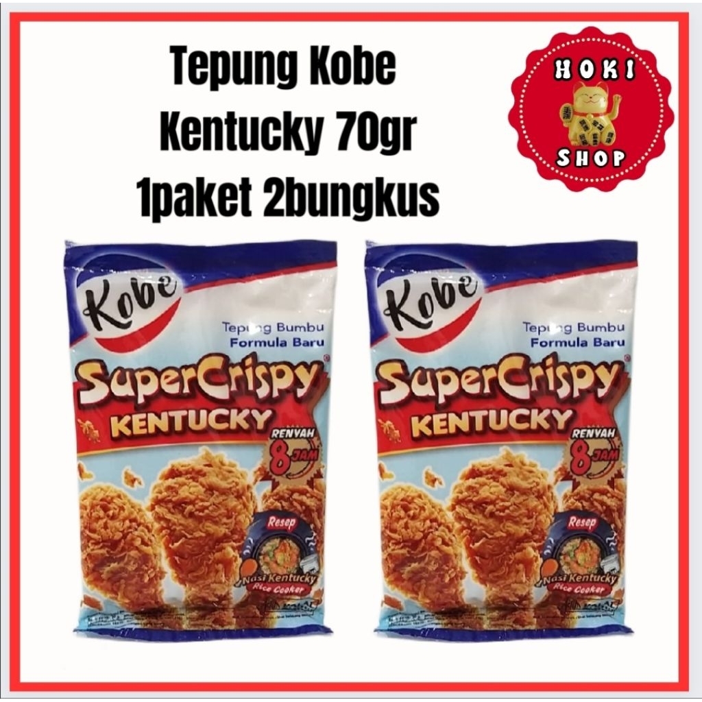 

Kobe Tepung Kentucky Supercrispy 1paket 2bungkus @70gr / Tepung Kobe Kentucky