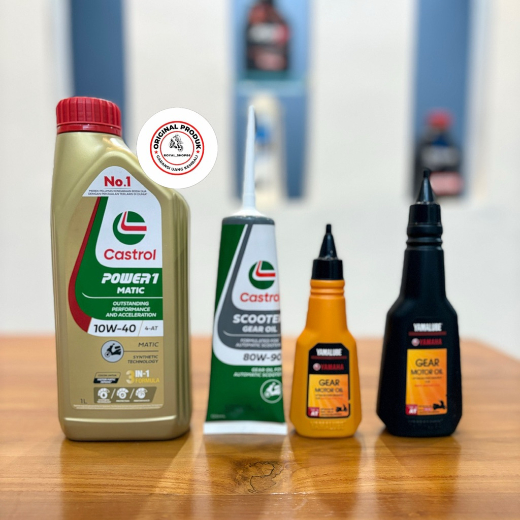 OLI CASTROL POWER 1 MATIC SAE 10W-40 1 LT (GOLD) OLI NMAX LEXI AEROX OLD NEW ORIGINAL PAKET OLI