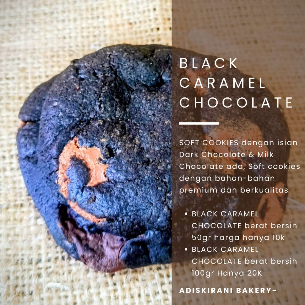 

SOFT COOKIES BLACK CARAMEL CHOCOLATE 100gr