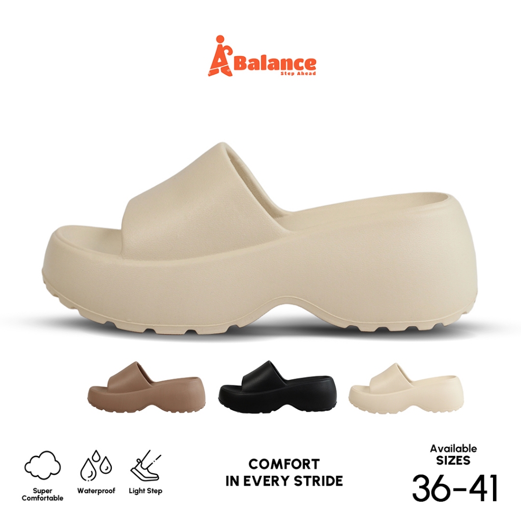 Air-Balance Sandal Slop Wedges Jelly Platform Wanita Wedges Sendal Tinggi Tebal Empuk 806