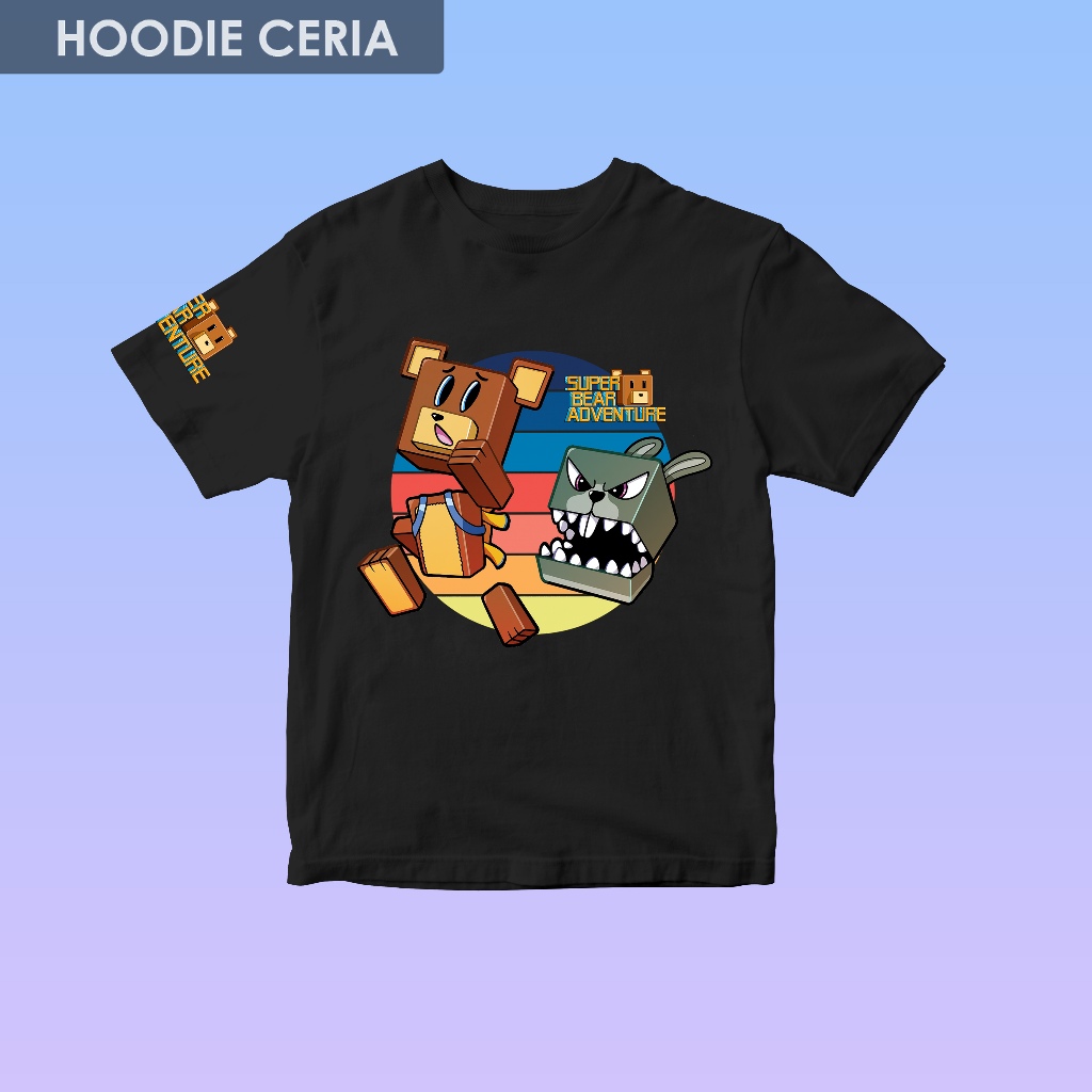 Baju Kaos Anak Super Bear Adventure - Tshirt Anak Game Super Bear Bahan Lembut